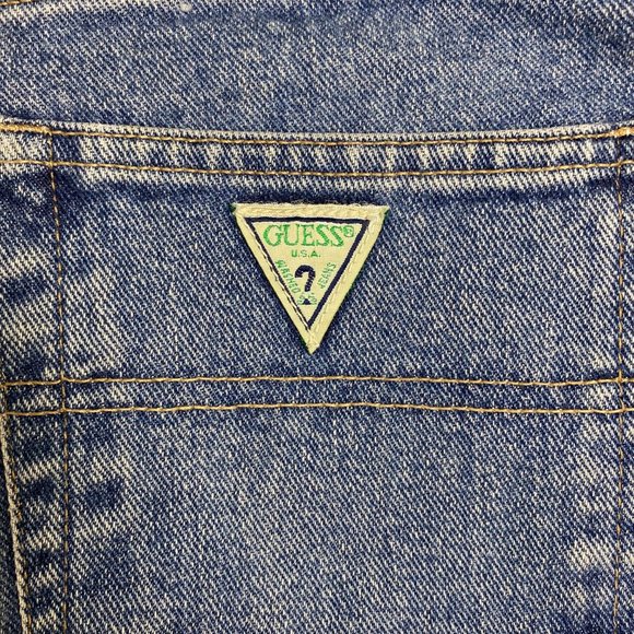 Guess Mens Jeans Shorts Light Wash Vintage Denim Blue Mexico Sz 36 - Picture 2 of 13